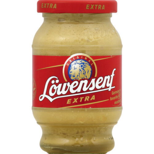 Lowensenf Mustard, Prepared, Extra Hot