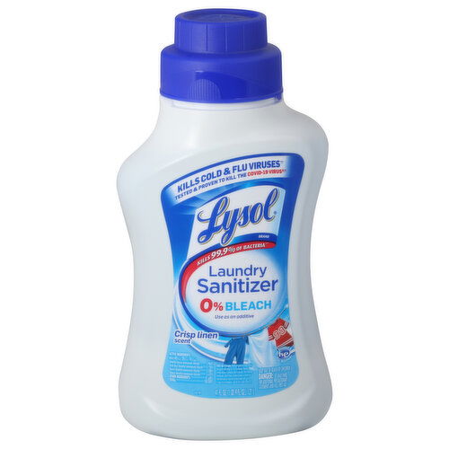 Lysol Laundry Sanitizer, 0% Bleach, HE, Crisp Linen Scent