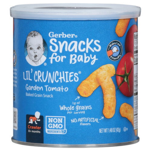 Gerber Baked Grain Snack, Garden Tomato, Lil' Crunchies, Crawler (8+ Months)