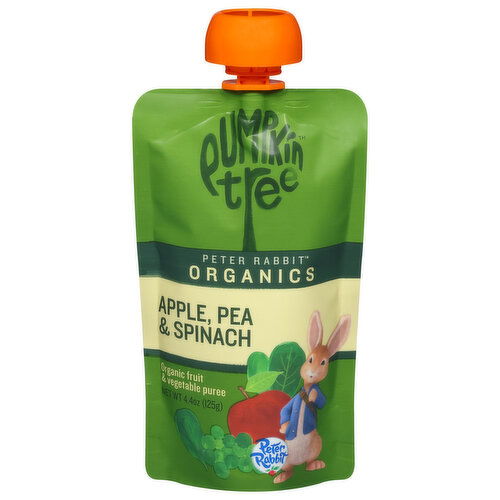 Pumpkin Tree Fruit & Vegetable Puree, Organic, Apple, Pea & Spinach - 4.4 Ounce