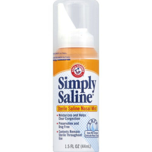 Arm & Hammer Saline Nasal Mist, Sterile, Simply Saline