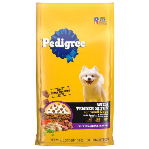 Pedigree Dog Food Adult Chicken Steak Flavor with Tender Bites Small Dog Brookshire s