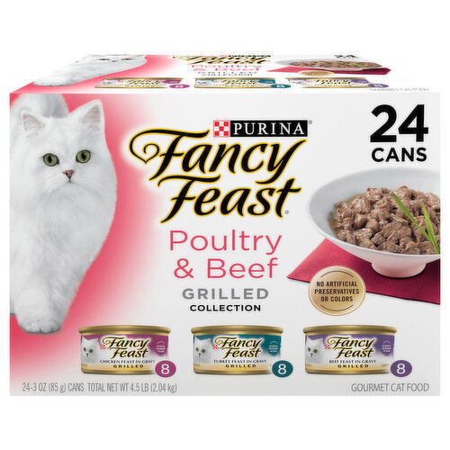 Fancy Feast Cat Food, Gourmet, Grilled Collection, Poultry & Beef