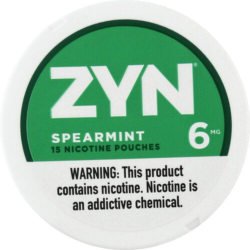 Zyn Nicotine Pouches, 6 mg, Spearmint