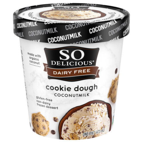 So Delicious Dairy Free Frozen Dessert, Non-Dairy, Cookie Dough, Coconutmilk