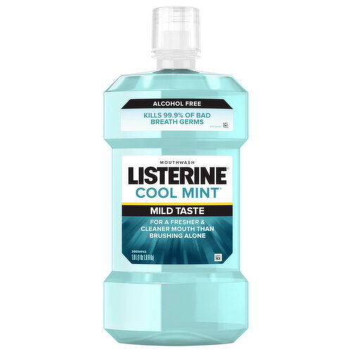 Listerine Alcohol Free Cool Mint Mouthwash - 33.8 Fluid Ounce