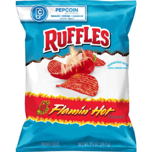 Ruffles Potato Chips, Flamin' Hot Flavored