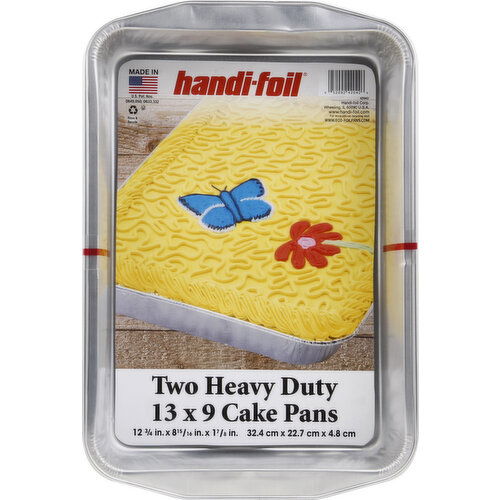 Handi Foil Cake Pans, Heavy Duty, 13 x 9