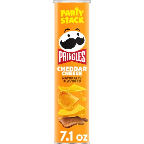 Pringles Potato Crisps Chips, Cheddar Cheese, Party Stack - 7.1 Ounce