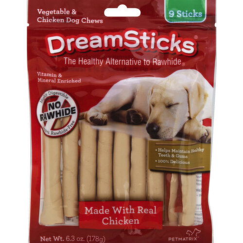 DreamSticks Dog Chews, Vegetable & Chicken