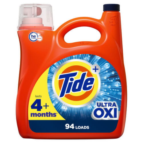 Tide Ultra Oxi Liquid Laundry Detergent, 94 loads, HE Compatible