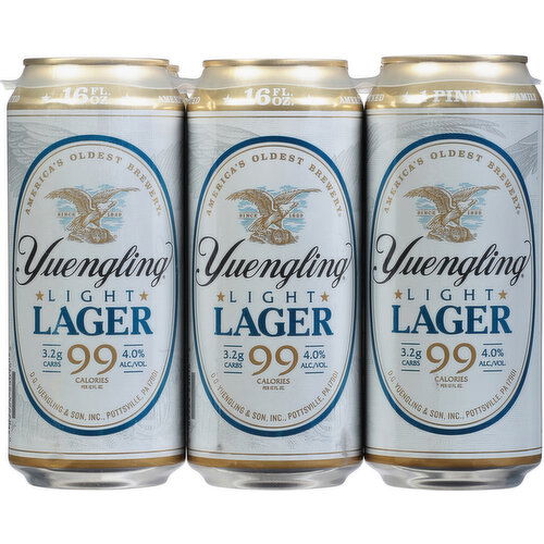 Yuengling Beer, Light Lager - 6 Each