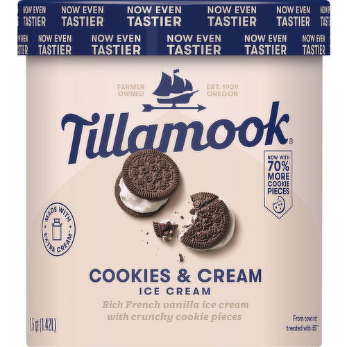 Tillamook Ice Cream, Cookies & Cream