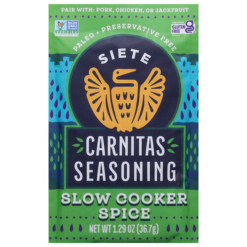 Siete Carnitas Seasoning, Slow Cooker Spice