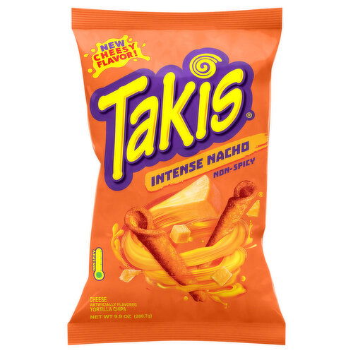 Takis Tortilla Chips, Intense Nacho, Non-Spicy