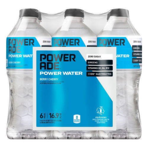 Powerade  Sugar Power Water Berry Cherry Bottles