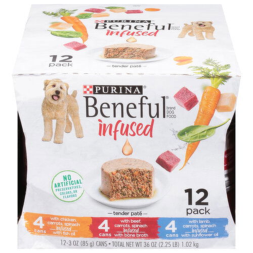 Beneful Dog Food, Infused, Tender Pate, 12 Pack