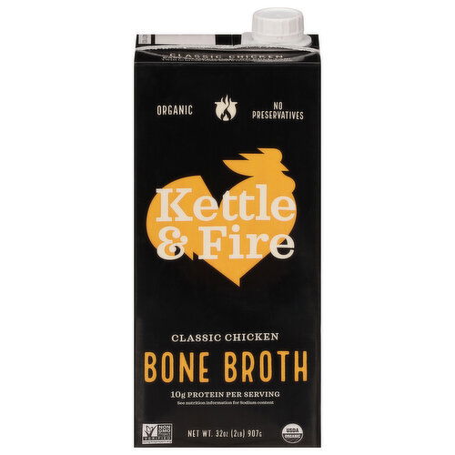 Kettle & Fire Bone Broth, Organic, Classic Chicken