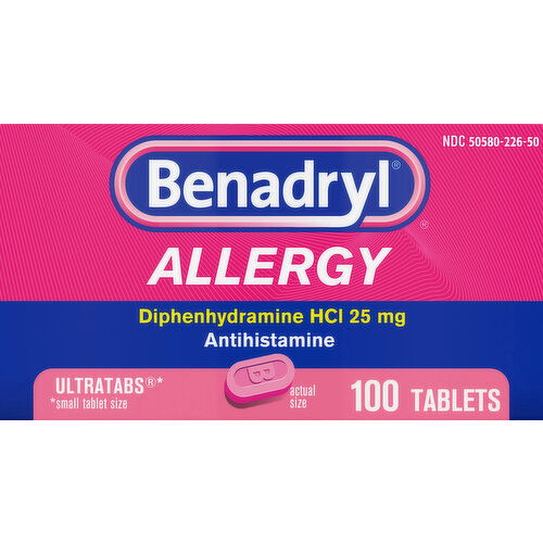 Benadryl Allergy, 25 mg, Ultratabs