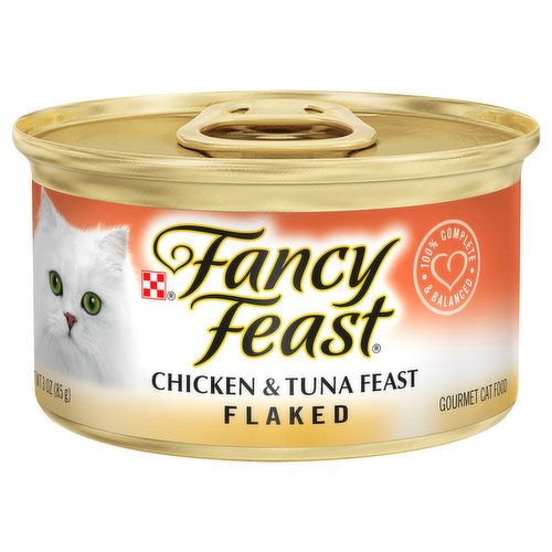 Fancy Feast Wet Cat Food, Flaked Chicken & Tuna Feast