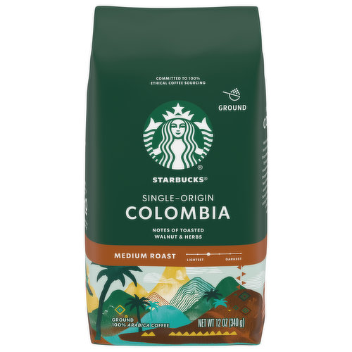 Starbucks Coffee, Ground, Medium Roast, Colombia