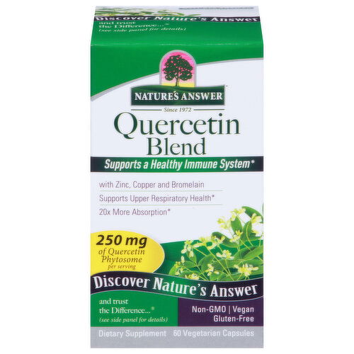 Nature's Answer Quercetin Blend, 250 mg, Vegetarian Capsules - 60 Each