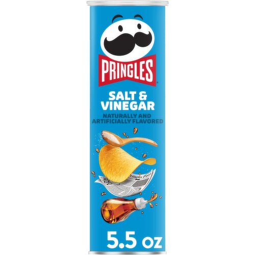 Pringles Potato Crisps Chips, Salt and Vinegar - 5.5 Ounce