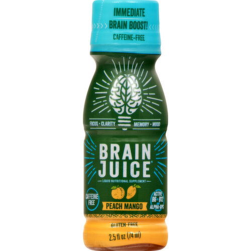 BrainJuice Juice, Peach Mango