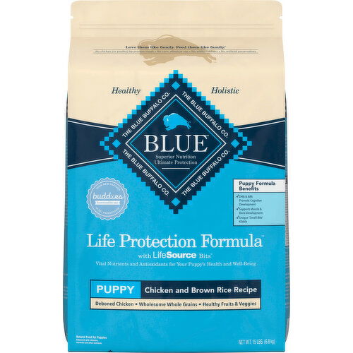 Blue Buffalo Food for Puppies, Natural, Chicken and Brown Rice Recipe, Puppy