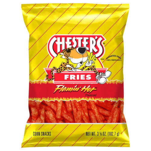 Chester's Corn Snacks, Flamin' Hot Flavored, Fries