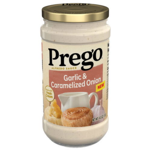 Prego Alfredo Sauce, Garlic & Caramelized Onion