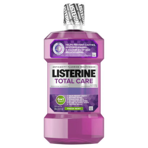 Listerine Mouthwash, Anticavity Fluoride, Fresh Mint