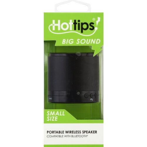 Hottips Speaker, Portable, Wireless, Small Size