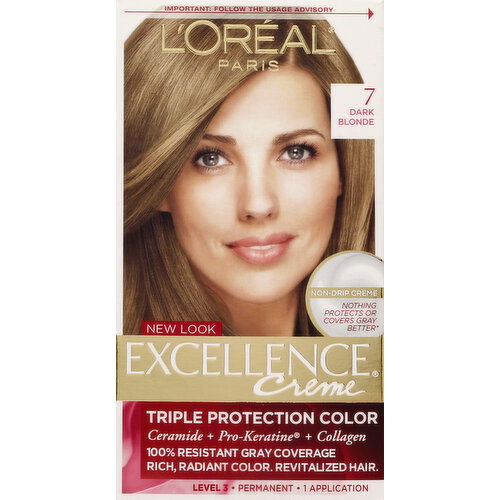 Excellence Permanent Haircolor, Creme, Dark Blonde 7