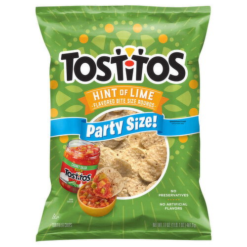 Tostitos Tortilla Chips, Hint of Lime, Party Size