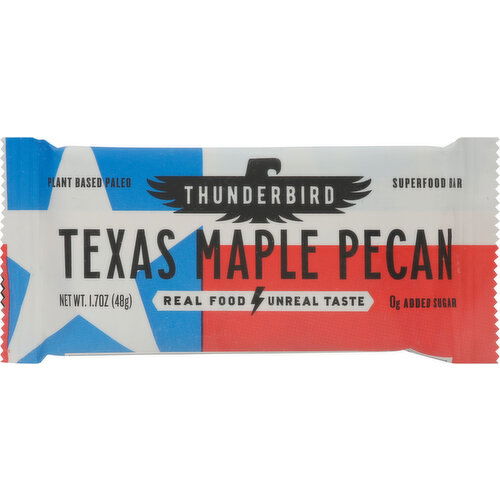 Thunderbird Superfood Bar, Texas Maple Pecan