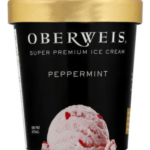 Oberweis Ice Cream, Super Premium, Peppermint