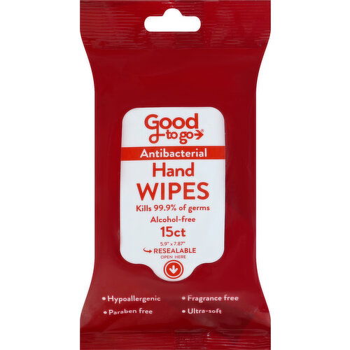 Good To Go Hand Wipes, Antibacterial