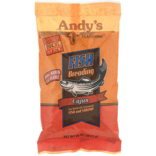 Andys Seasoning Fish Breading, Cajun