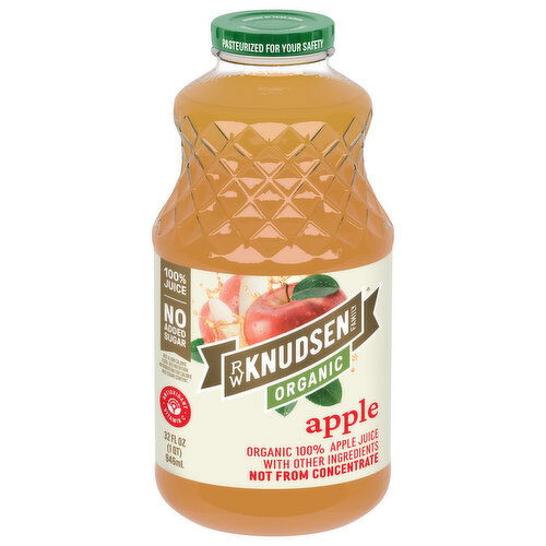 RW Knudsen Family 100% Juice, Apple, Organic