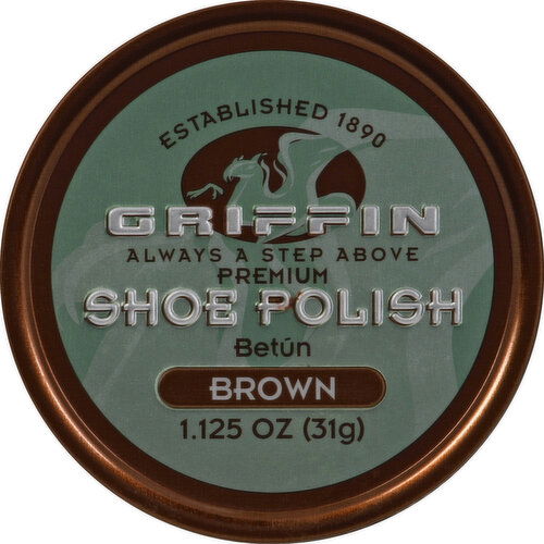 Griffin Shoe Polish, Premium, Brown