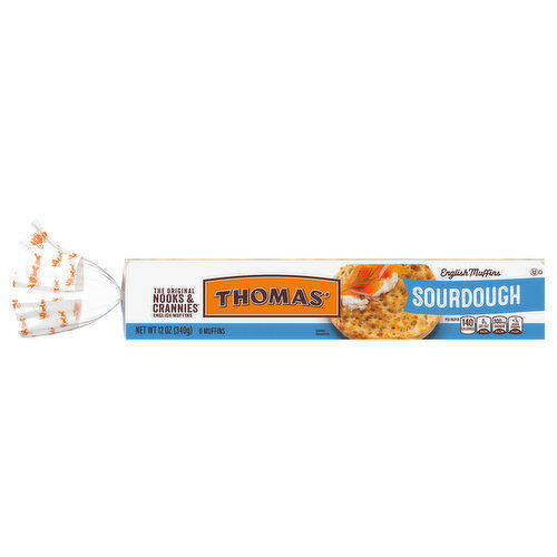 Thomas' Sourdough English Muffins - 6 Each