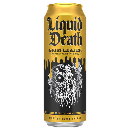 Liquid Death Iced Tea, Grim Leafer