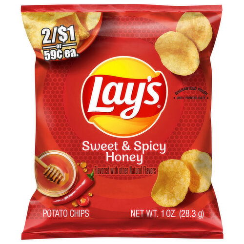 Lay's Potato Chips, Sweet & Spicy Honey - 1 Ounce