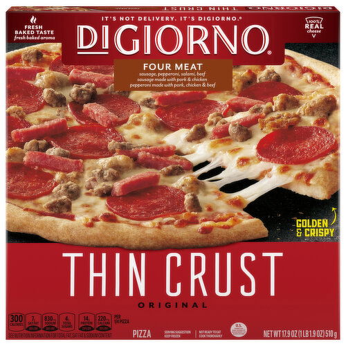 DiGiorno Pizza, Thin Crust, Original, Four Meat