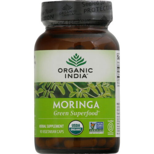 Organic India Moringa, Vegetarian Caps