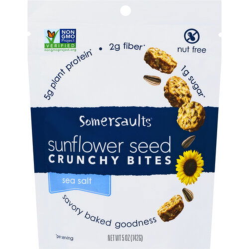 Somersaults Crunchy Bites, Sunflower Seed, Sea Salt