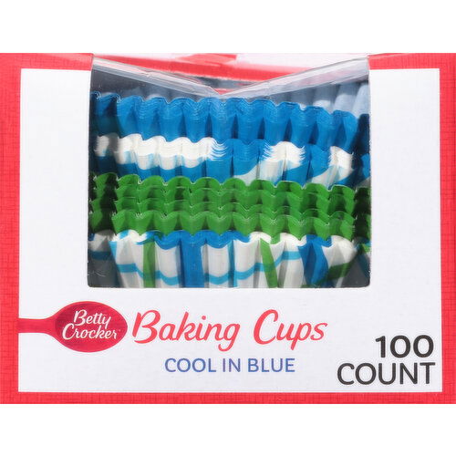 Betty Crocker Baking Cups, Cool in Blue - 100 Each
