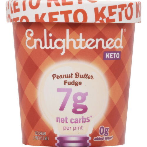 Enlightened Ice Cream, Keto, Peanut Butter Fudge