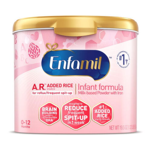 Enfamil It's not uncommon for babies to spit up frequently as their digestive systems develop. Sometimes a change In formula can make all the difference. A.R. Is clinically proven* to reduce frequent spit-up.